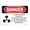 Signmission OSHA Danger Sign, CT Scanner Emits Radiation Do, 10in X 7in Decal, 10" W, 7" H, Landscape OS-DS-D-710-L-2465 - alternate 1